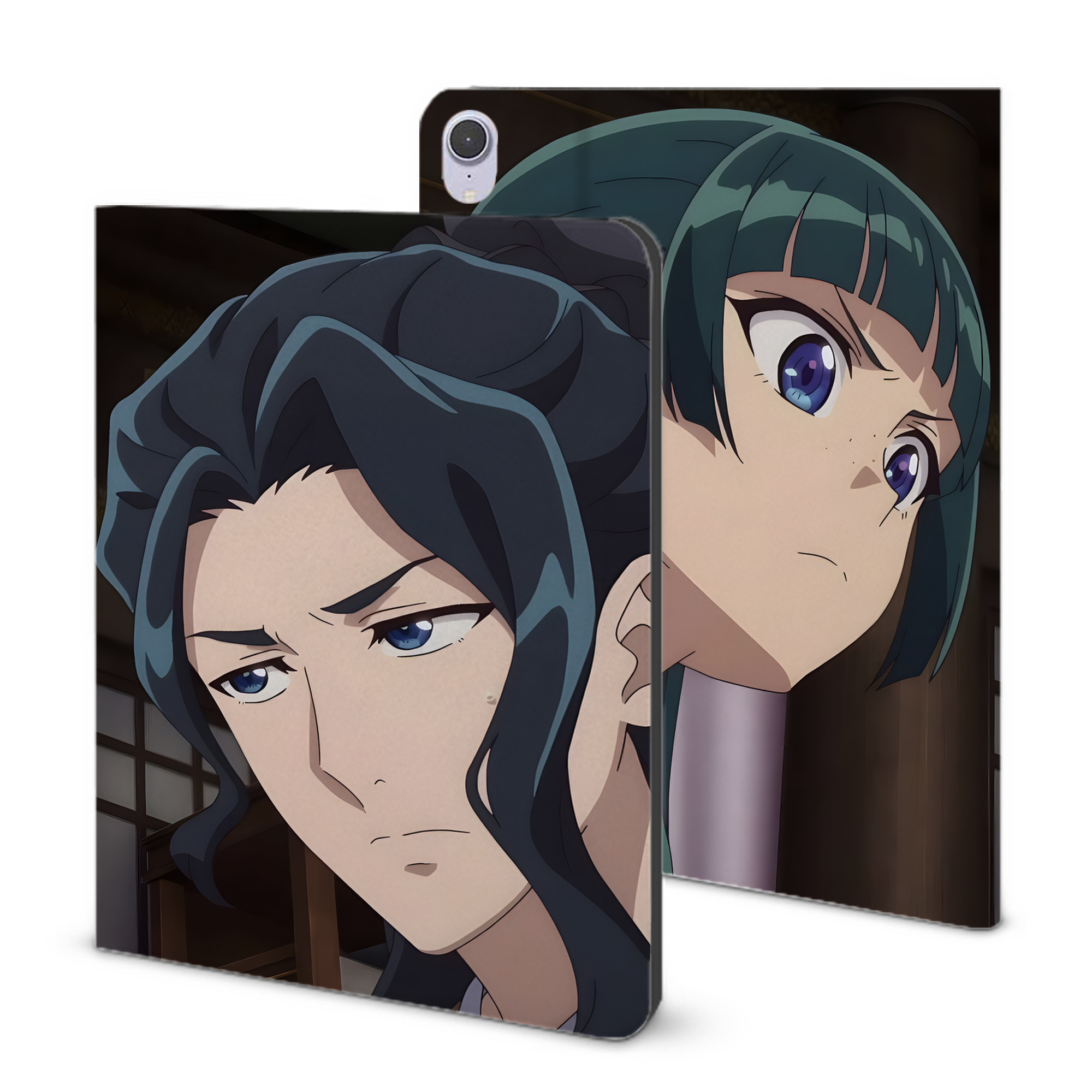 （画像用） 薬屋のひとりごと The Apothecary Diaries IPad ケース ブック型 PUレザー TPU 耐衝撃 軽量 薄型 ペン収納なし 全面保護 IPad 各モデル対応